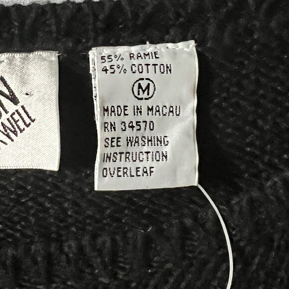 Vintage 90s Jason Maxwell Sequin Star Sweater - NWT Black Rainbow Stars Medium - Picture 7 of 12